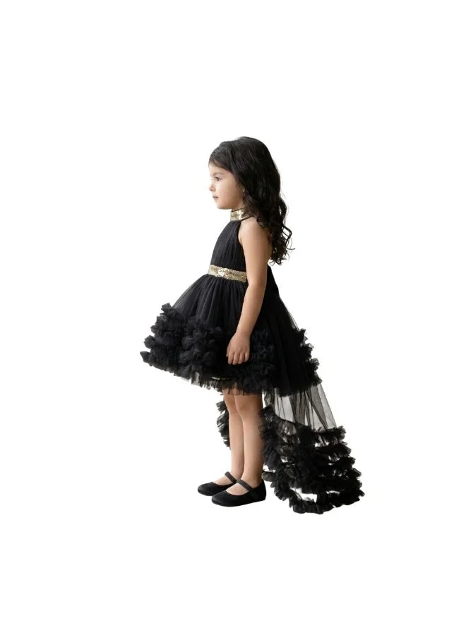 D'Daniela Ruffled Tulle Party Dress